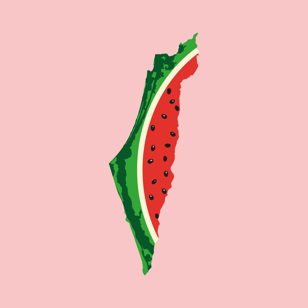 Sweet Palestine: Watermelon Map Tee